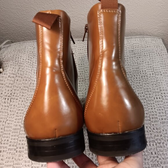 Alfani men's 'Ashton' brown faux leather dress boots sz 13 Medium - Picture 7 of 12